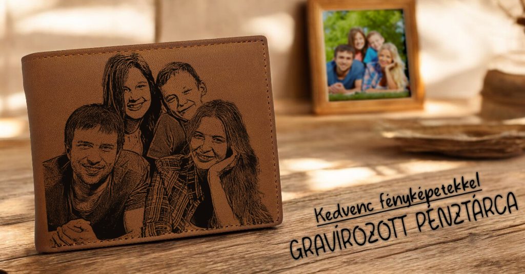 Fényképes gravírozott pénztárca